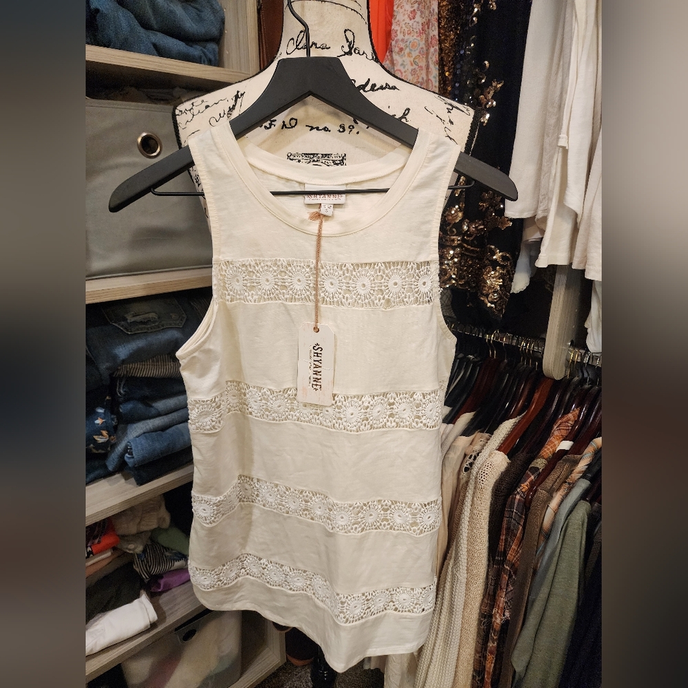 Shyanne Cream Sleeveless Tank Top